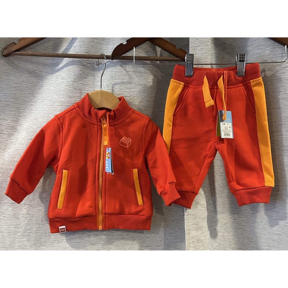 Target Lego Collection Baby Track Jacket with Jogger Pant Red & Orange‎ NWT